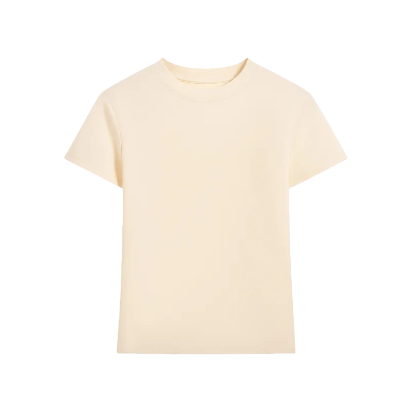 220GSM Cotton 3D Embossed Slim Fit Women Summer T Shirt | Wholesale High Logo Custom T