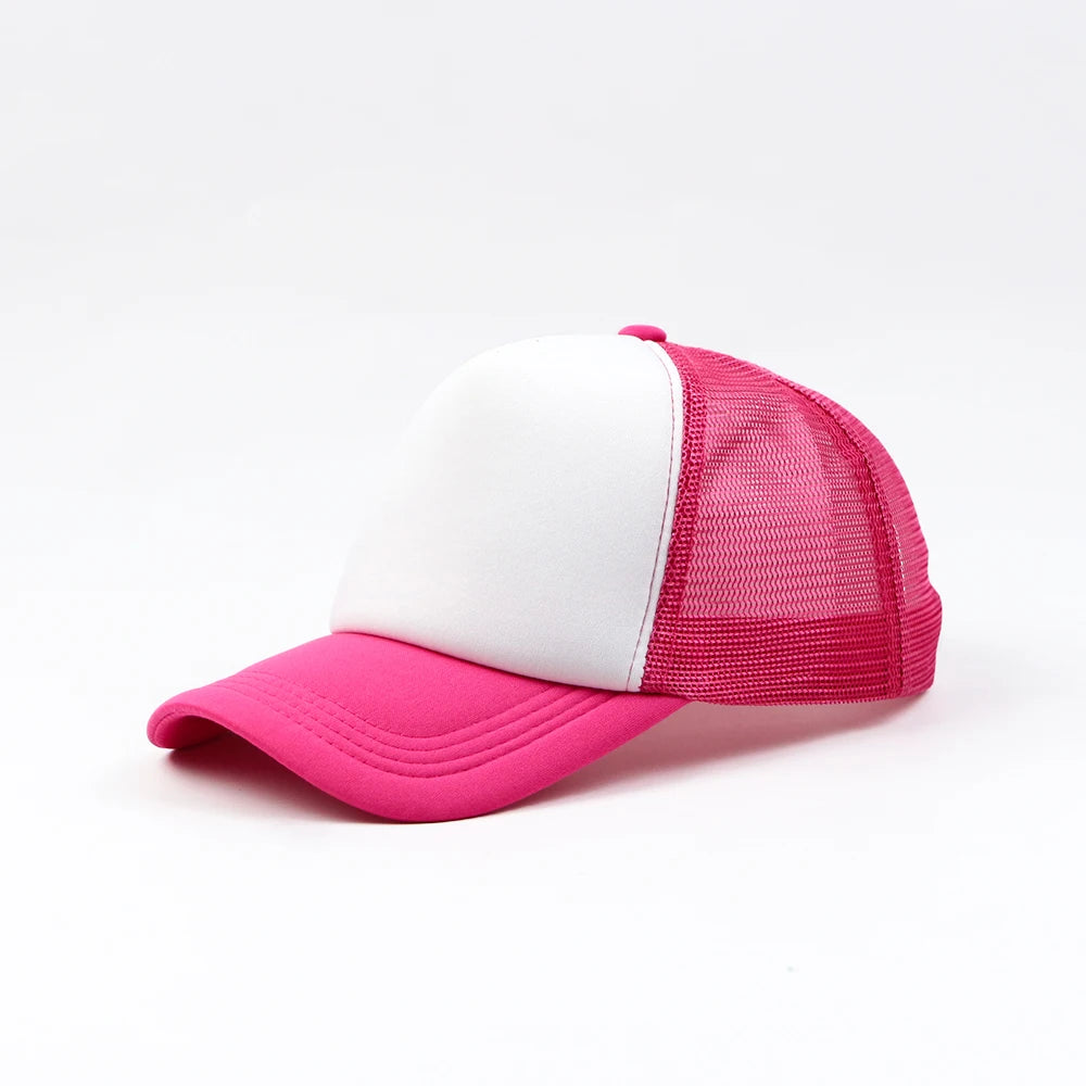 Polyester Cotton Mesh Machine Embroidery 5 Panel Trucker Cap