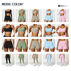 Nylon Spandex Seamless Knitted Scrunch Leggings Sports Outfit