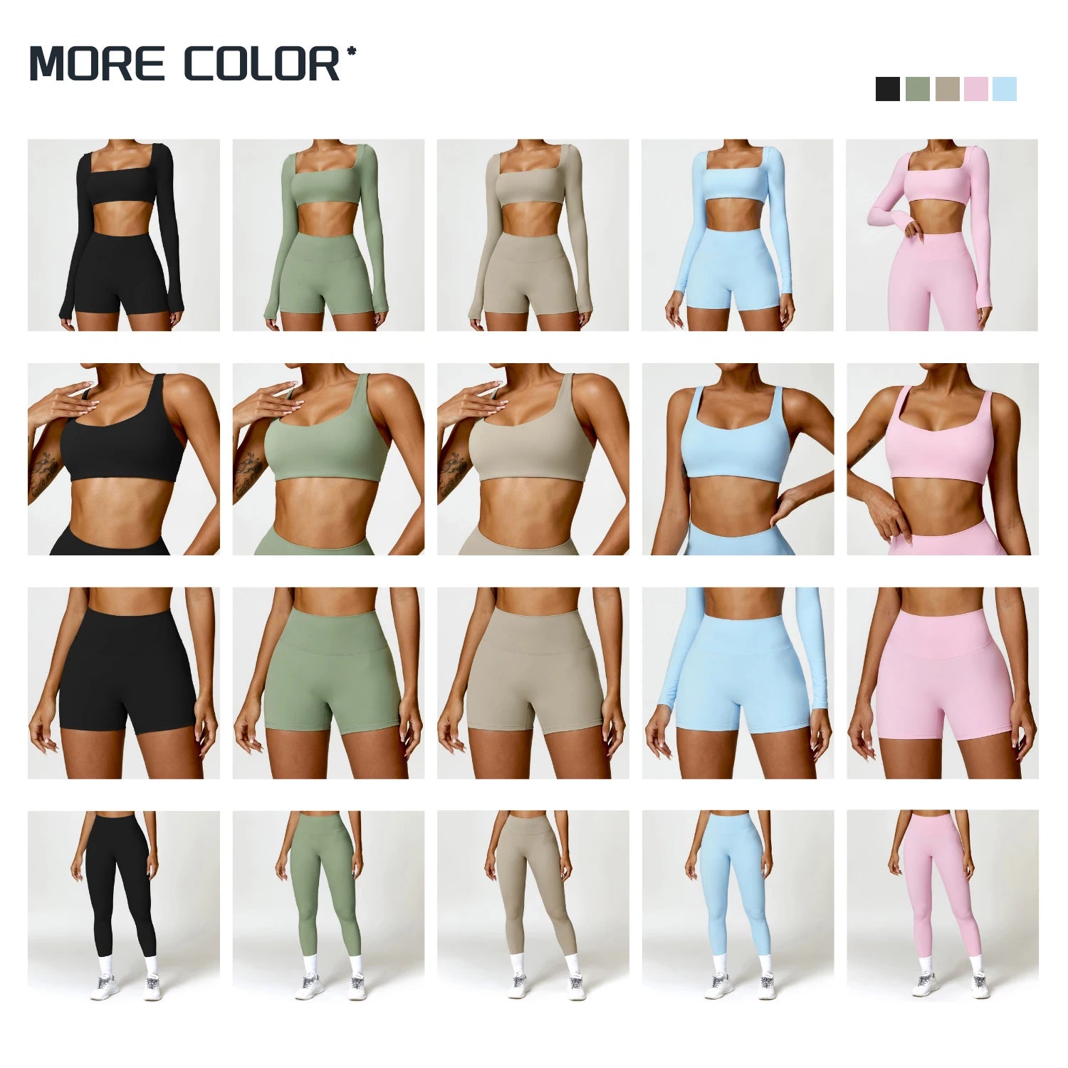 Nylon Spandex Seamless Knitted Scrunch Leggings Sports Outfit