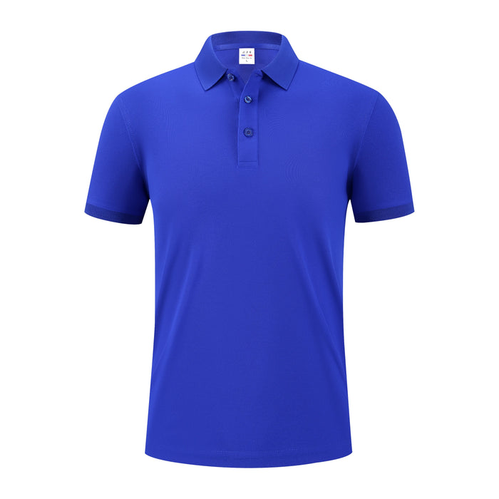 Customization Embroidery Logo 215Grams Knitted Polyester Embroidery Men Polo Shirt Work Uniform Clothes