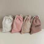 Organic Canvas Silk-Screened Jewelry Pouch
