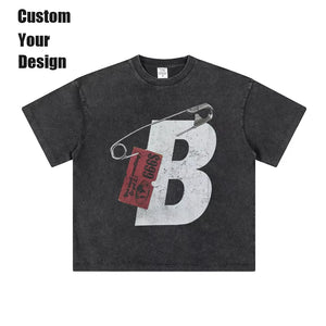 240GSM Blank Oversized Short Sleeve T-Shirt | Wholesale Custom Logo Men's Streetwear