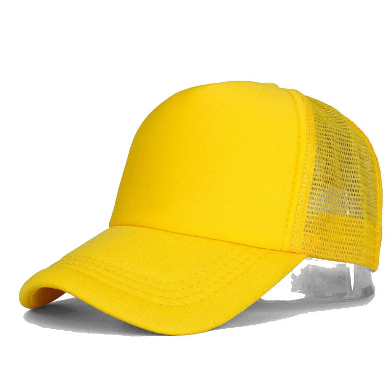 Custom Curved Brim 5 Panel Foam Trucker Cap | 100% Polyester Breathable Unisex Hat | Bulk OEM Wholesale