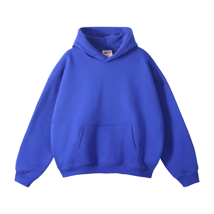 350gsm Polyester Cotton Screen Printing Drop Shoulder Pullover | Wholesale Custom Hoodies