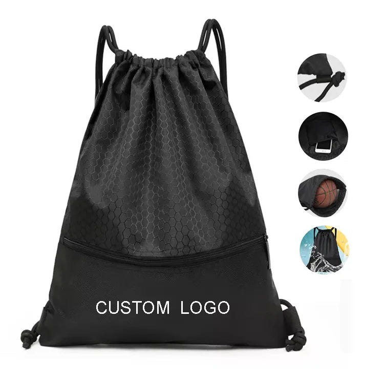 420D Polyester Woven Drawstring Backpack
