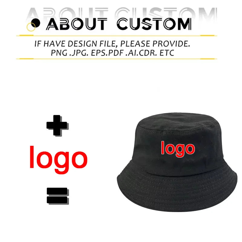 Cotton Custom Embroidery Print Fisherman Basin Bucket Hat | High Quality Adult Fishing Caps