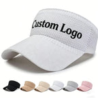 Cotton Mesh Sun Visor Hat with Wind Bug Deflectors Custom Logo Wholesale