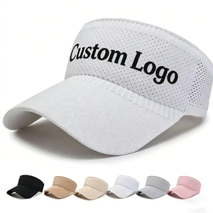Cotton Mesh Sun Visor Hat with Wind Bug Deflectors Custom Logo Wholesale