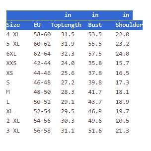 Size Guide for High Fit Polyester Spandex 180 GSM Custom Embroidery Logo Shirts