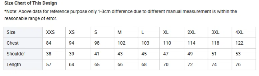 Size Guide for 100% Cotton Casual T-Shirt 180GSM | Digital Print Graphic Tee for Men | Bulk Wholesale Custom Logo